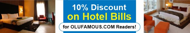 10% Discount if You Book A Hotel on Jumia Travel. PROMO Code = Olufamous10